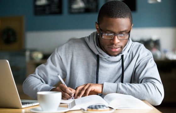 Studious Student wearing glasses