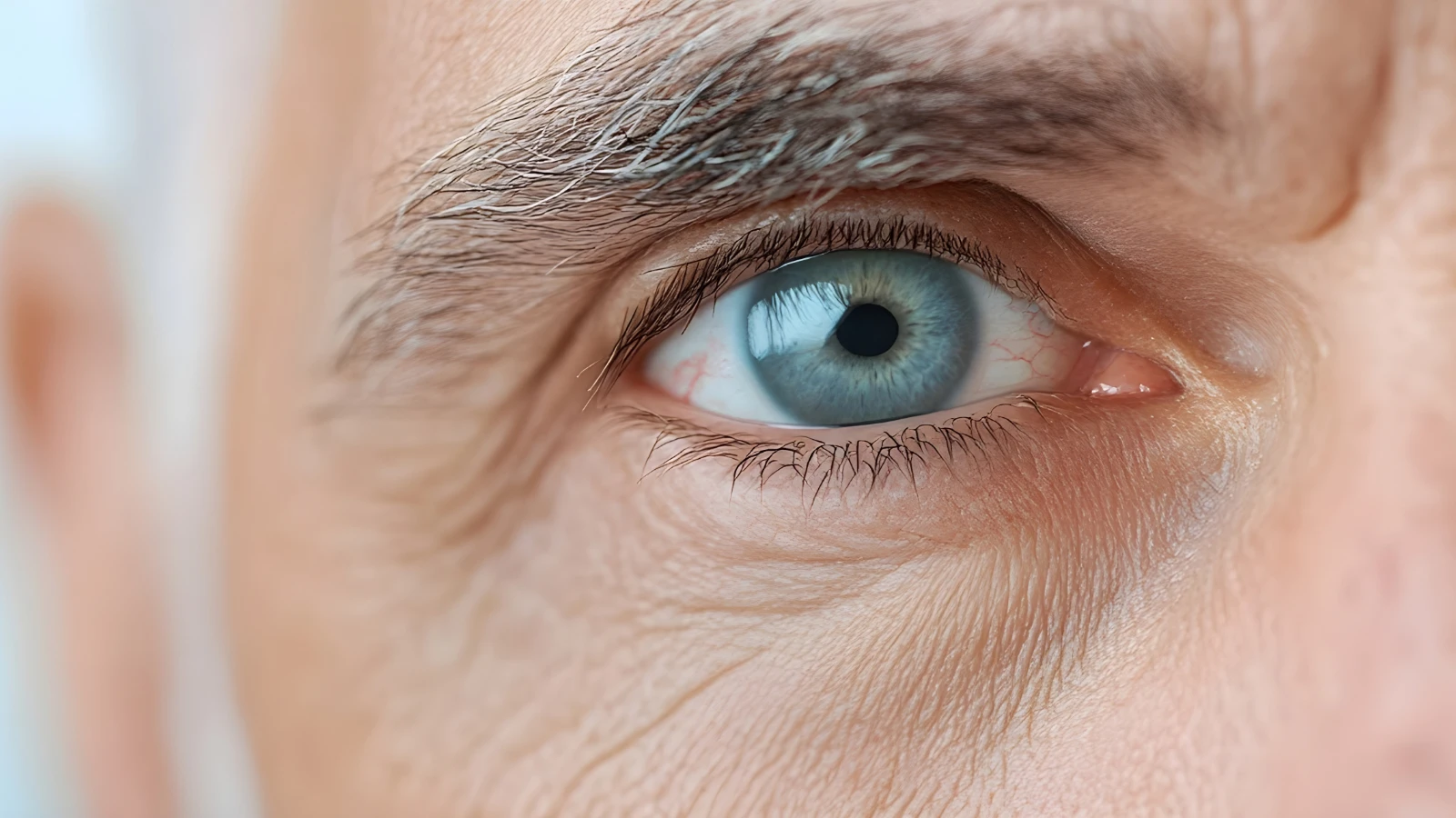 male senior eye closeup