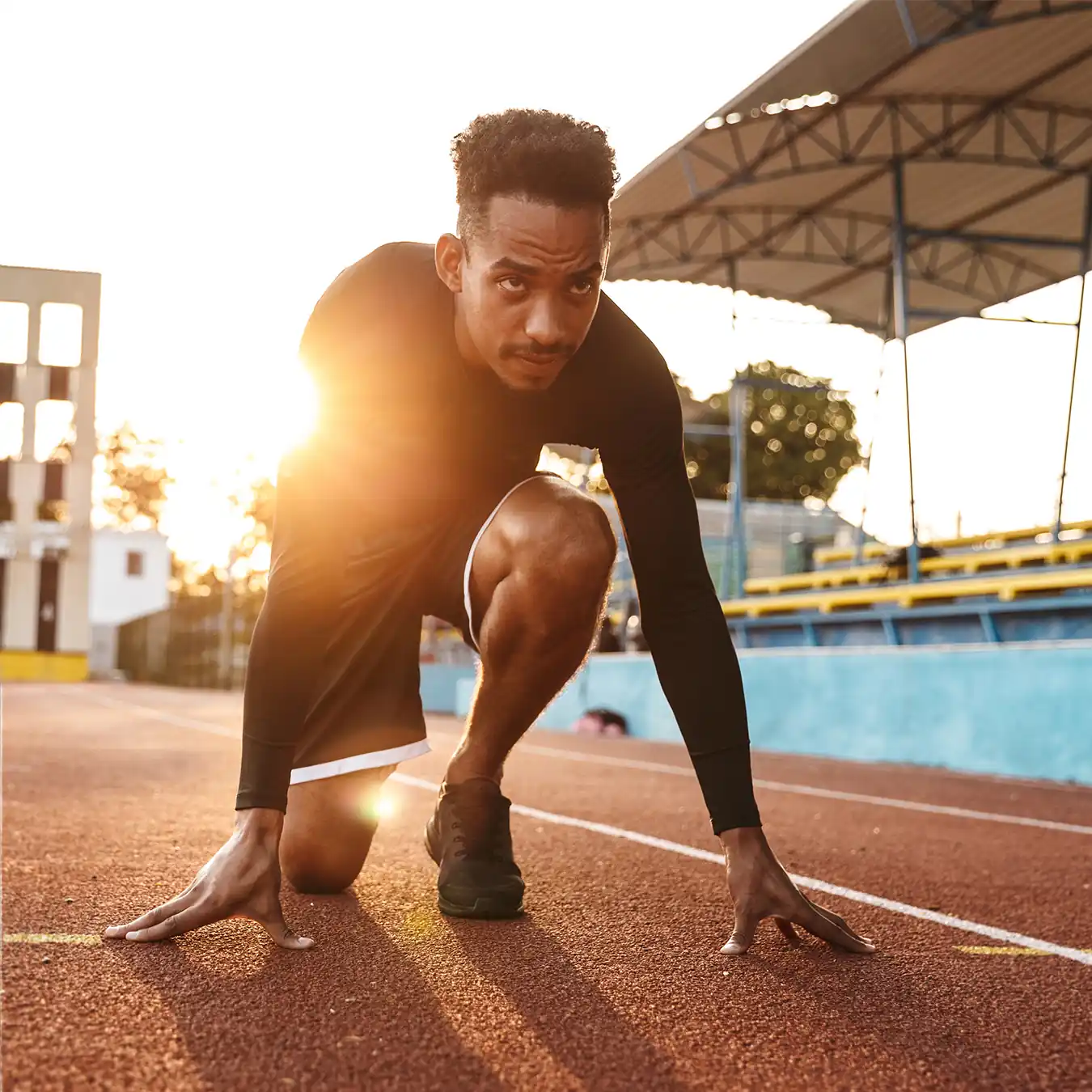 young male track athlete