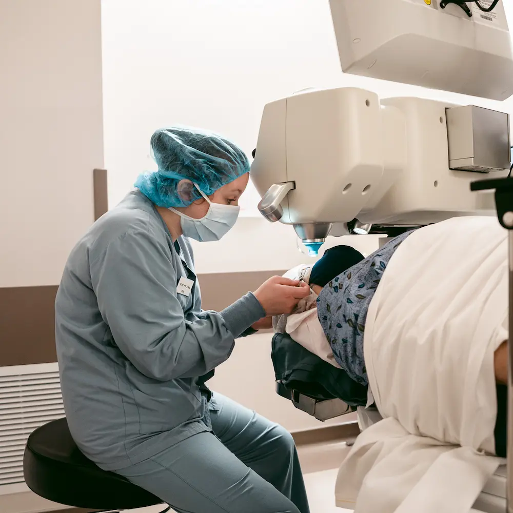 fraser patient during vision correction procedure